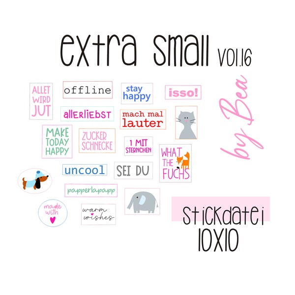 Embroidery file "Extra Small vol.16"