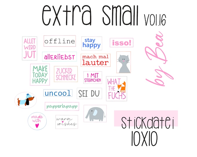Embroidery file "Extra Small vol.16"