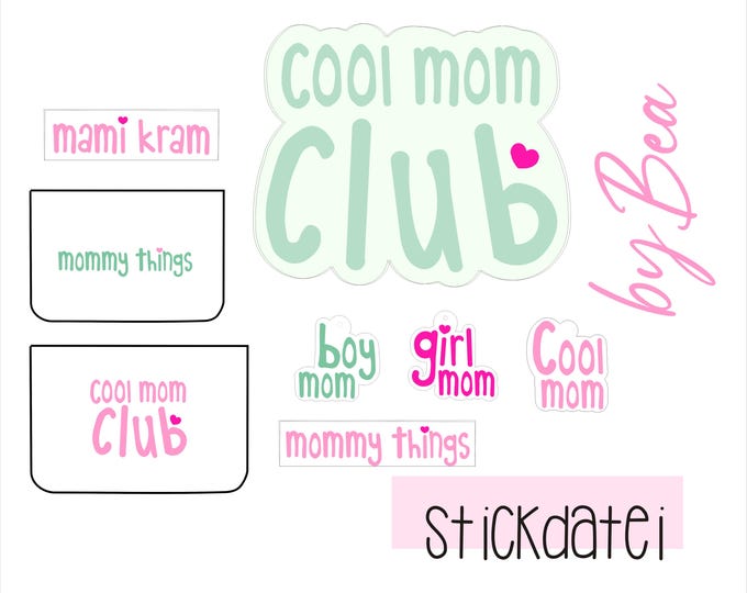 Embroidery, embroidery for mom, DIY gifts for mom, embroidery file "COOL MOM CLUB"