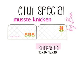 Embroidery file "Etui - had to bend retro flowers