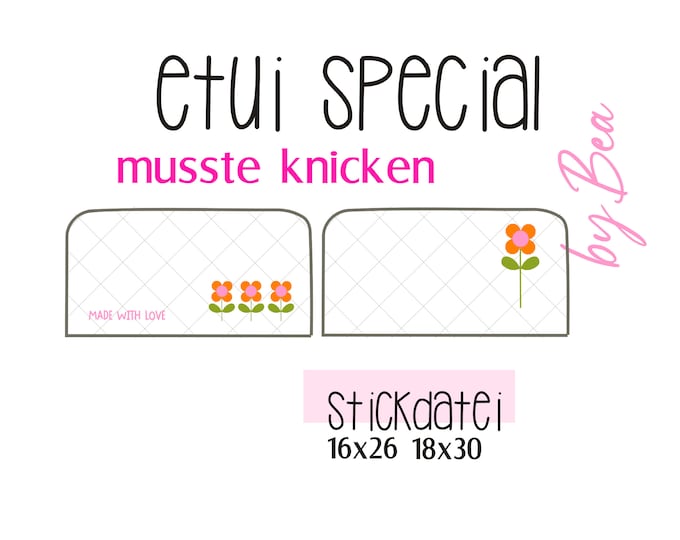 Embroidery file "Etui - had to bend retro flowers