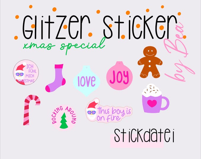 embroidery file "Glitter Sticker x-mas"