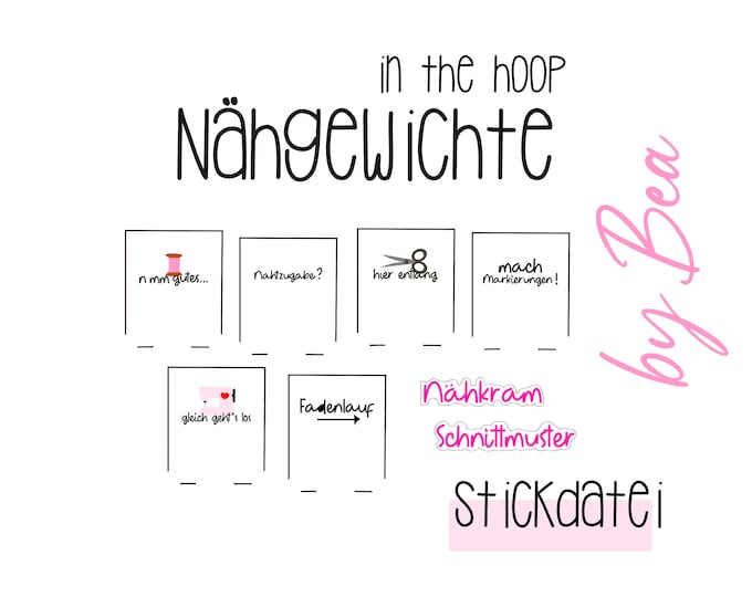 Embroidery file "IN THE HOOP - Sewing weights"