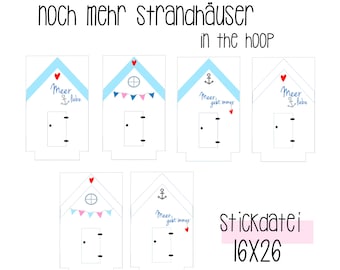 Embroidery file "Even more beach houses" 16x26