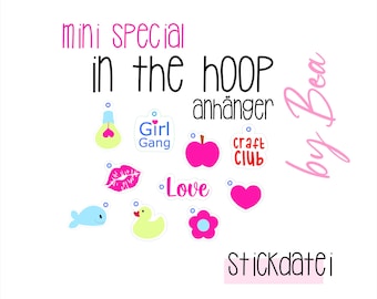 Embroidery file "IN THE HOOP - Mini Pendant"