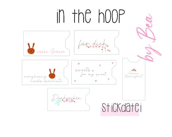 Embroidery file "In The Hoop - Chocolate Wrappers"