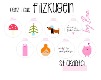 Embroidery file "Brand new felt balls"