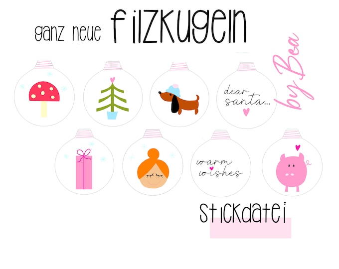 Embroidery file "Brand new felt balls"