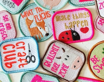 new iron-on patches "by Bea"