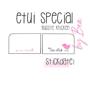 Stickdatei "Etui - ONE CUTE CHICK""