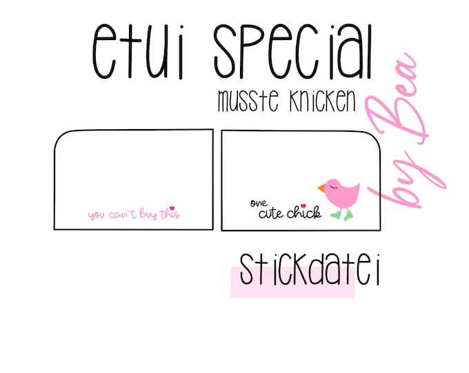 Embroidery file "Case - ONE CUTE CHICK""