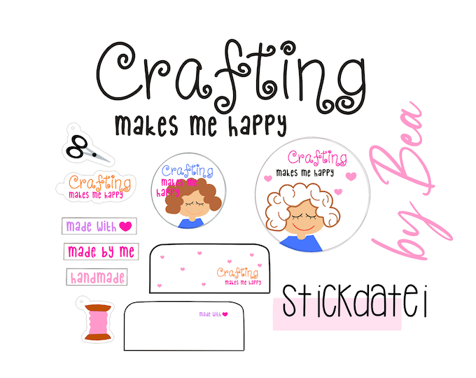 Stickdatei "Crafting makes me happy"