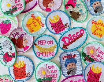 colorful mix iron-on patches "by Bea"