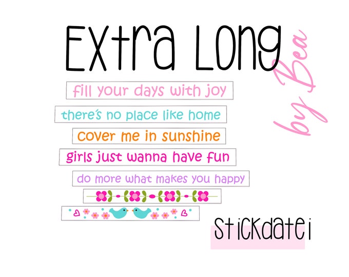 Embroidery file "Extra Long" vol.1