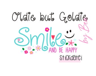 Embroidery file "Smile and be Happy"
