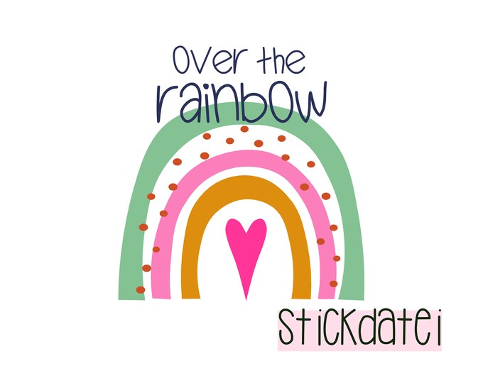 Embroidery file "over the rainbow"