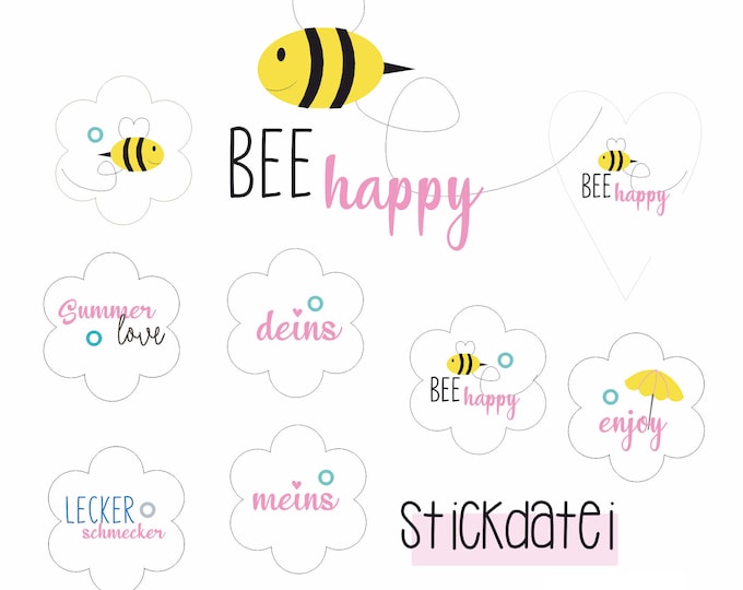 Embroidery file "BEE happy"