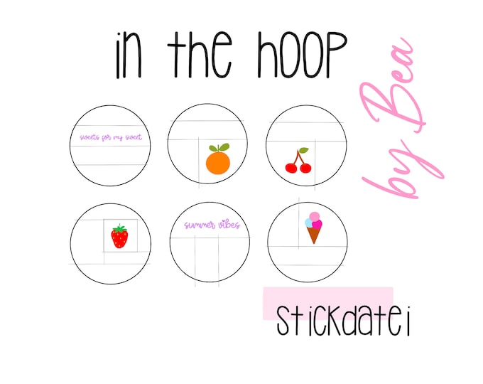 Embroidery file "IN THE HOOP - Summer-Coaster"