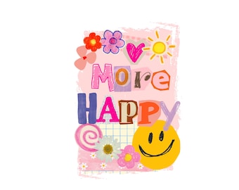 Bügelbild " more happy"