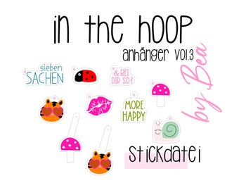 Embroidery file "IN THE HOOP Pendant vol.3"
