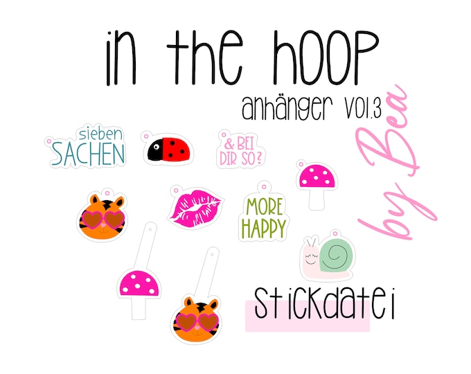 Embroidery file "IN THE HOOP Pendant vol.3"