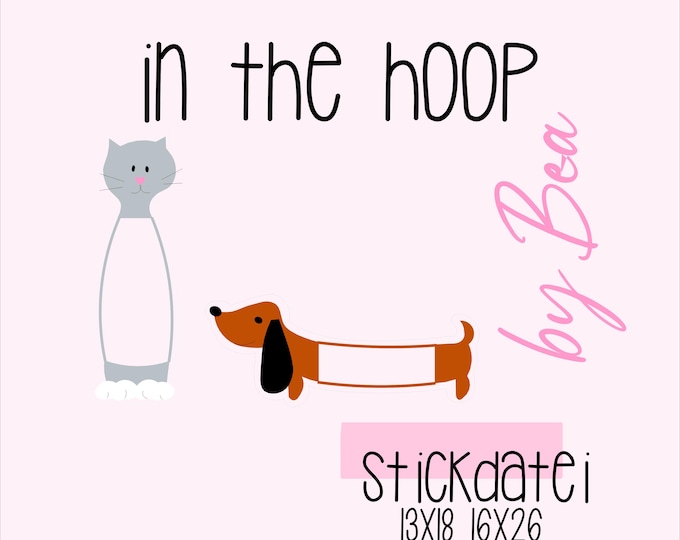 Stickdatei "IN THE HOOP Mieze + Dieter"