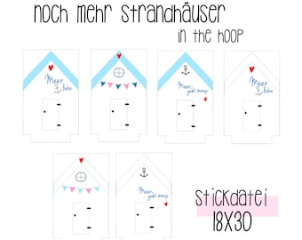 Embroidery file "Even more beach houses" 18x30