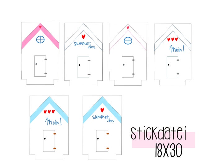 Embroidery file "Beach Houses" 18x30