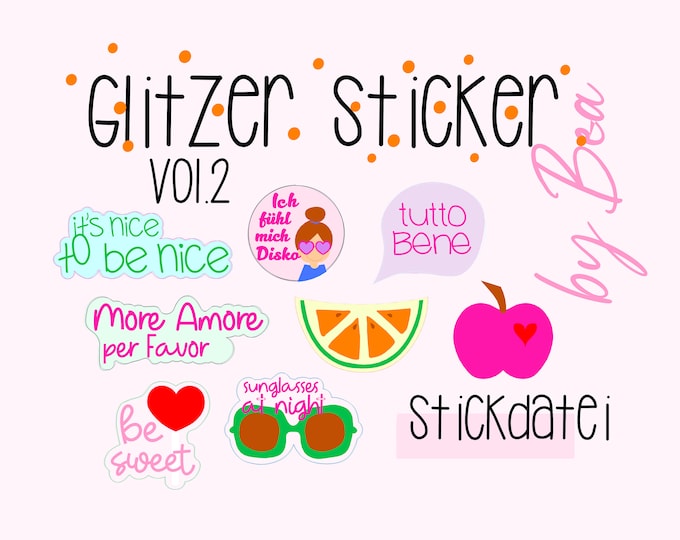 Embroidery file "Glitter Stickers vol. 2"