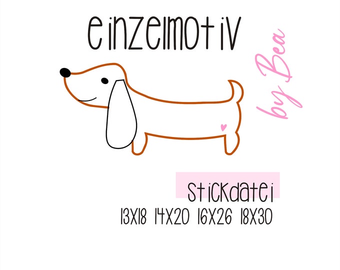 Sick file "Single motif Dachshund Dieter"