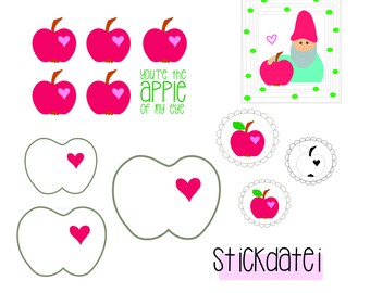 Embroidery file "Apfelglück"