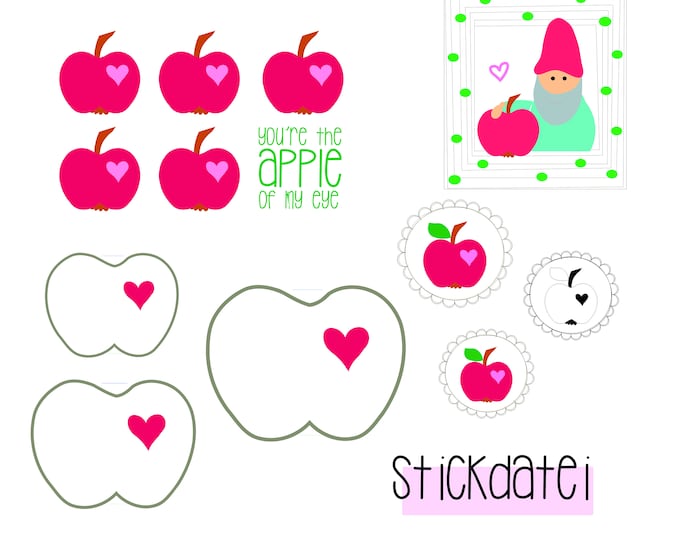 Embroidery file "Apfelglück"