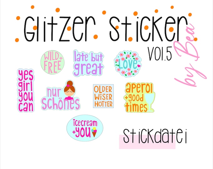 Embroidery file "Glitter Stickers - vol.5"