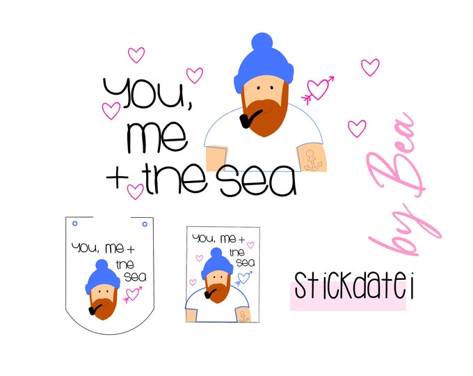 Embroidery file "you, me and the sea"