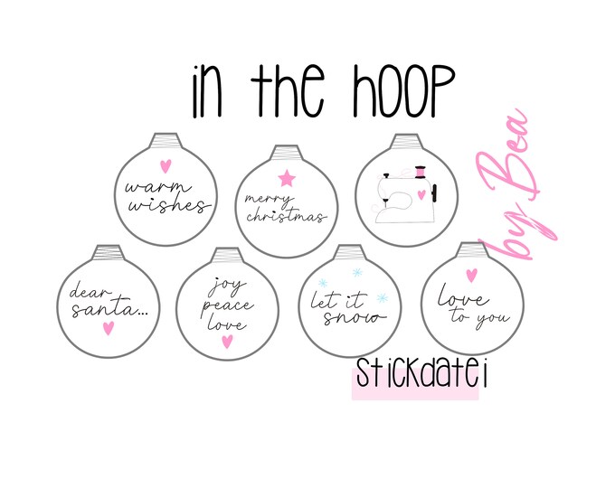 Embroidery file "IN THE HOOP - X-Mas balls"