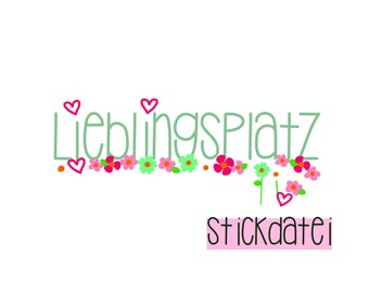 Embroidery design Favorite Place