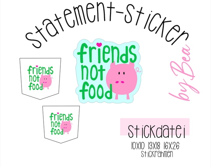 Stickdatei "Statement-Sticker - Friends"