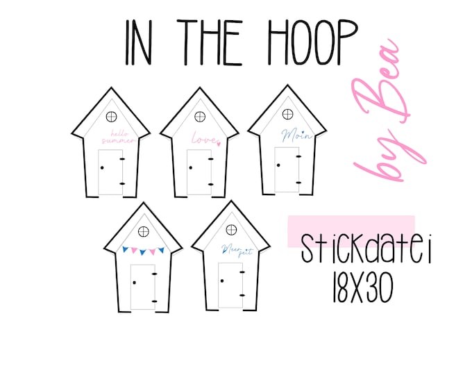 Stickdatei "BIG - in the hoop - Strandhäuser 23