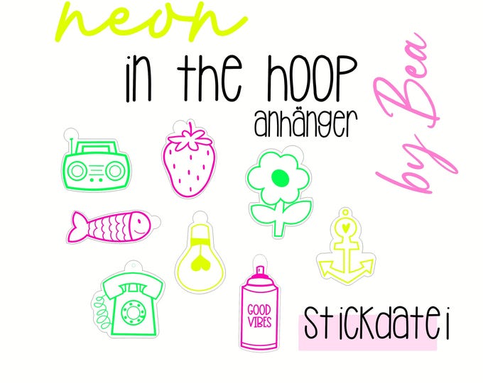 Embroidery file "IN THE HOOP - Neon Pendant"