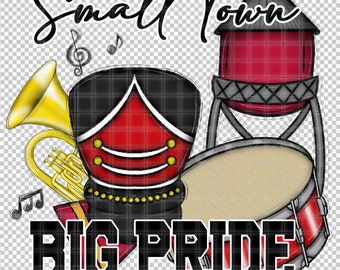 Team Spirit PNG: Small Town Pride, Mascot, Water Tower (Digital Download)