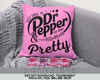 Retro Dr Pepper SVG PNG Bundle: Soda Lover Designs (Digital Download)
