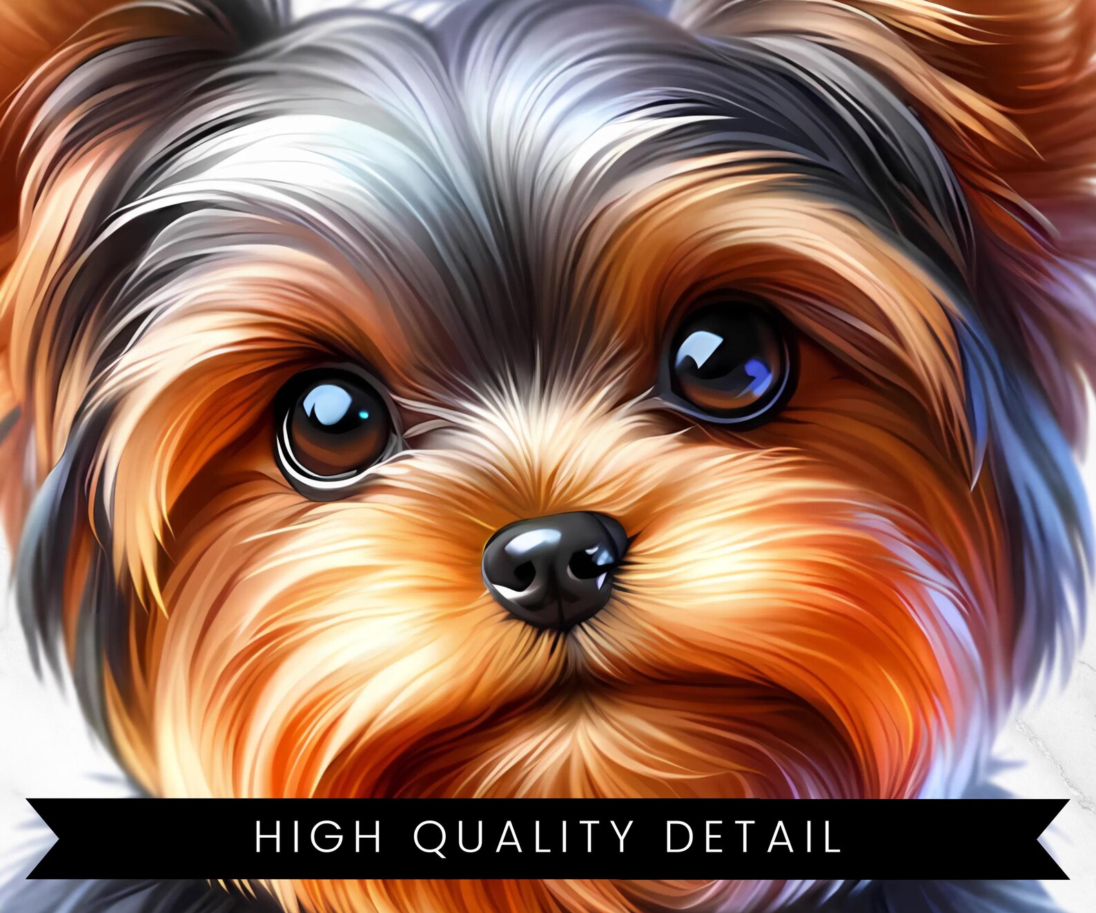 Yorkie Dog Clipart: Colorful Poses PNG - Dog Lover Crafting (digital ...