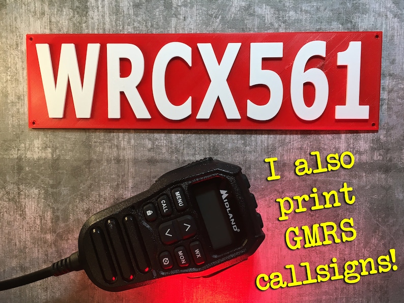 3D Printed Amateur Radio Call Sign Plaque for Ham Radio or GMRS Operators Etsy