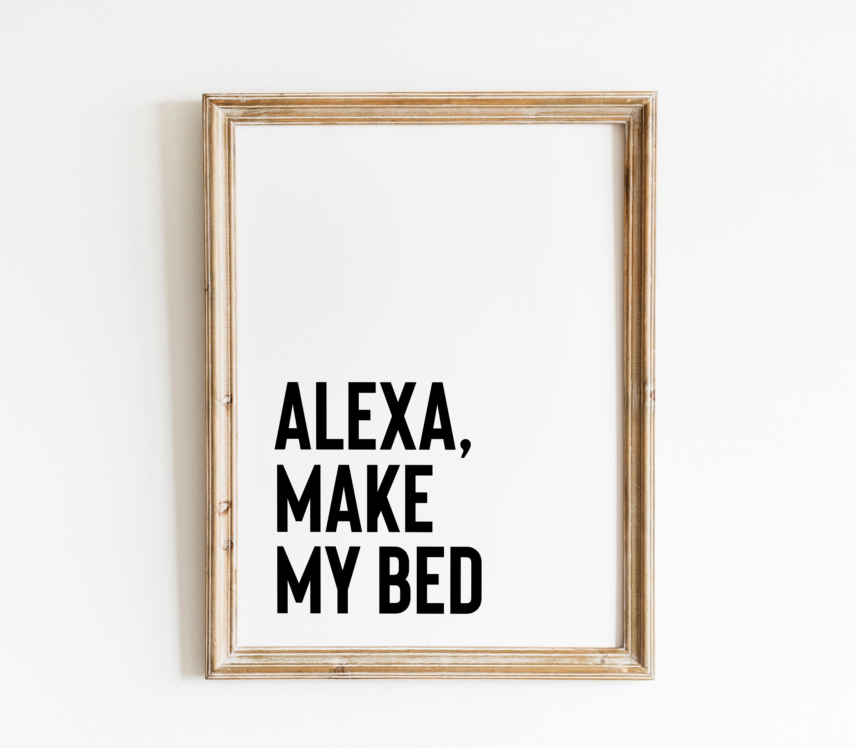 Alexa Phrase Druck machen mein Bett lustige Schlafzimmer Etsy