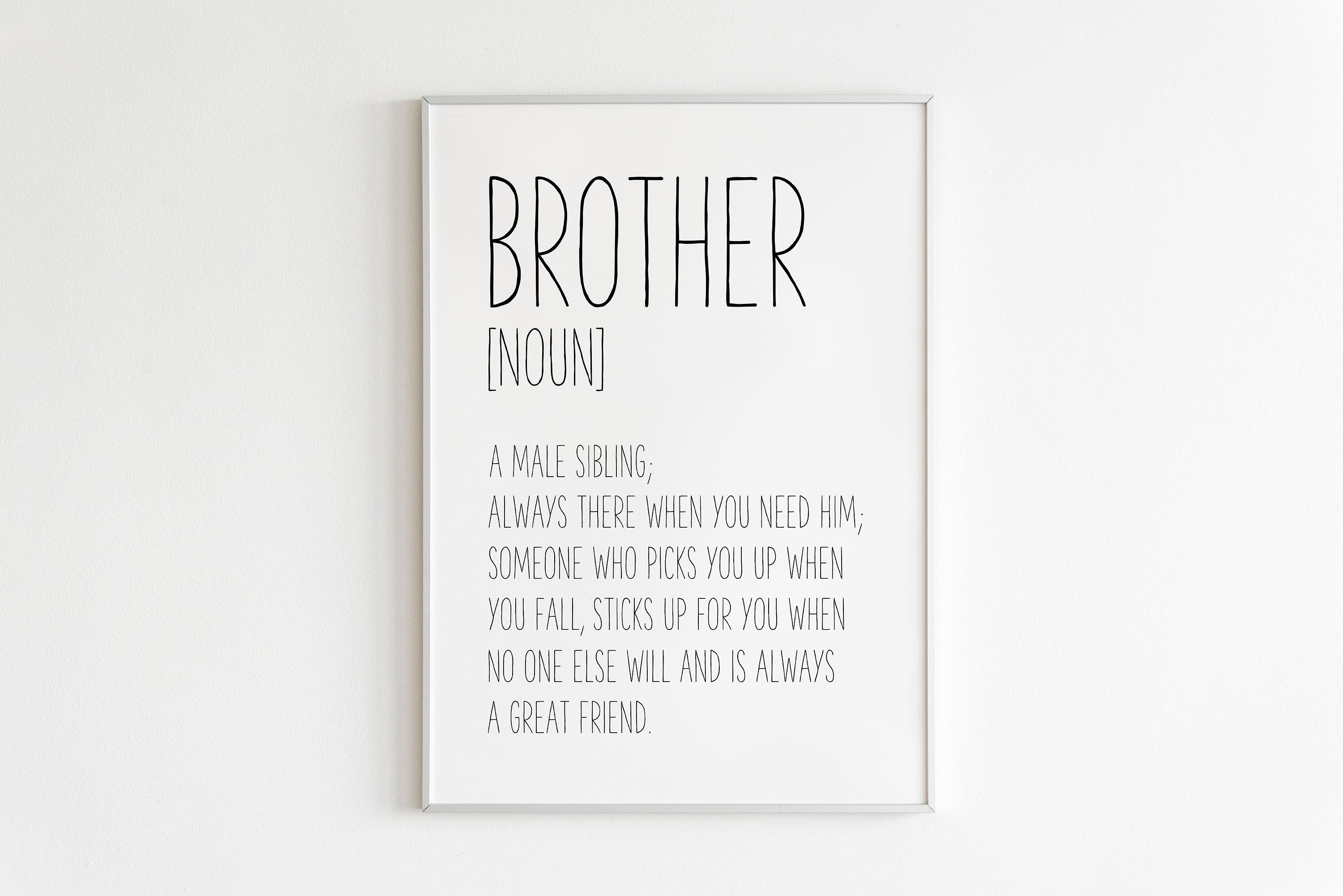 Brother Definition Sign Brother Definition Sign Funny Definition Print Brother - Etsy