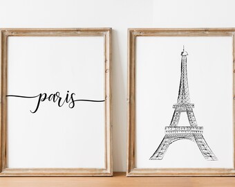 Eiffel Tower Print, Digital Download, Eiffel Tower Poster, Paris Wall Art, Minimalist Art, Printable Wall Art, Homer Decor, France Prints