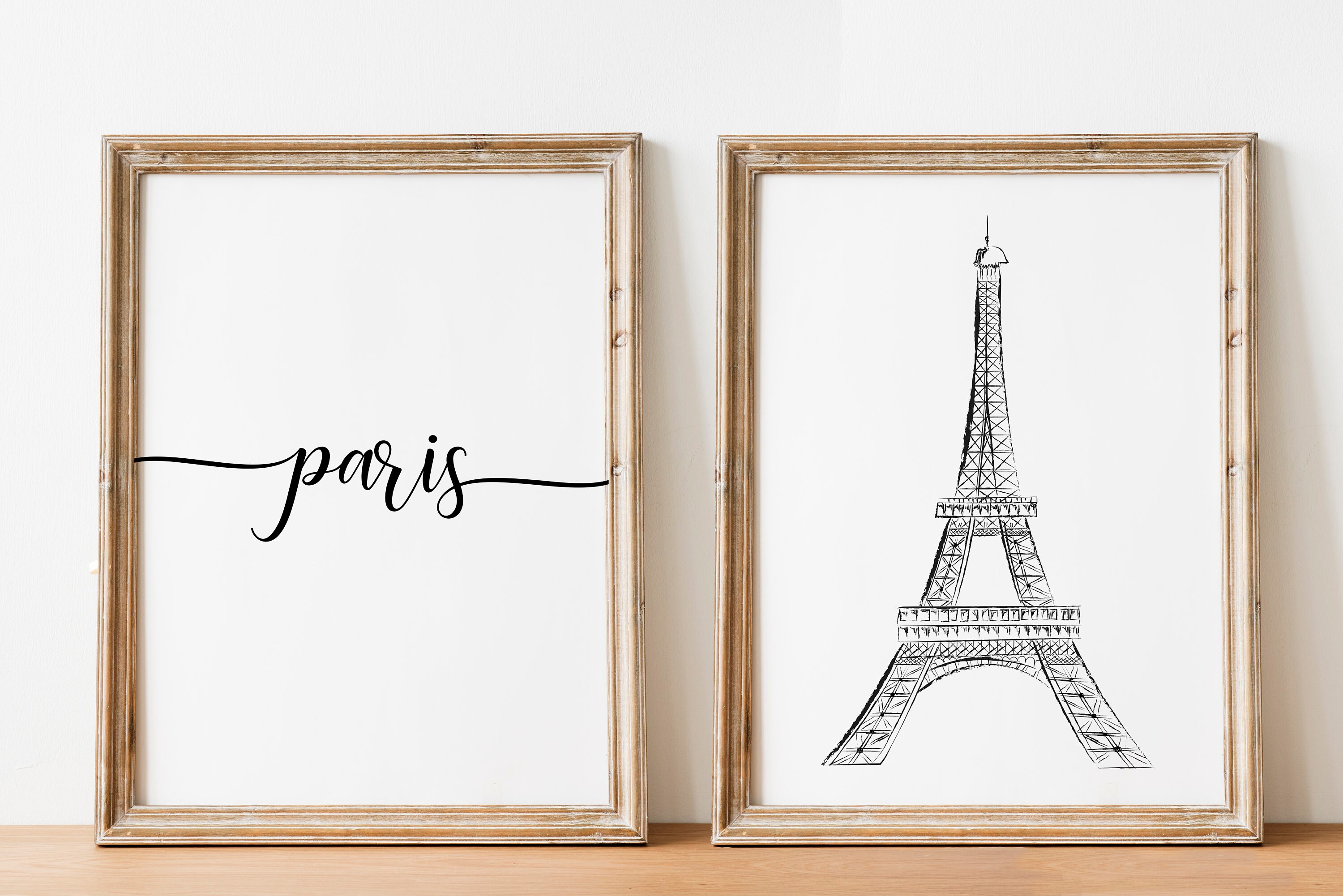 HOBBY LOBBY GIRLS PARIS FRANCE EIFFEL TOWER CLEAR BLACK FRAME OOH LA