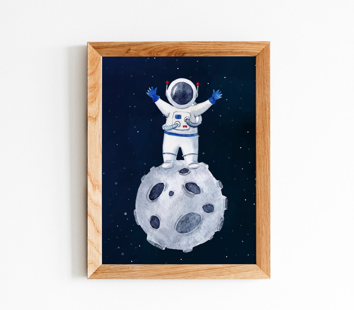 Outer Space Printable Wall Art, Digital Download, Kids Room Decor, Outer Space Decor, Printable
