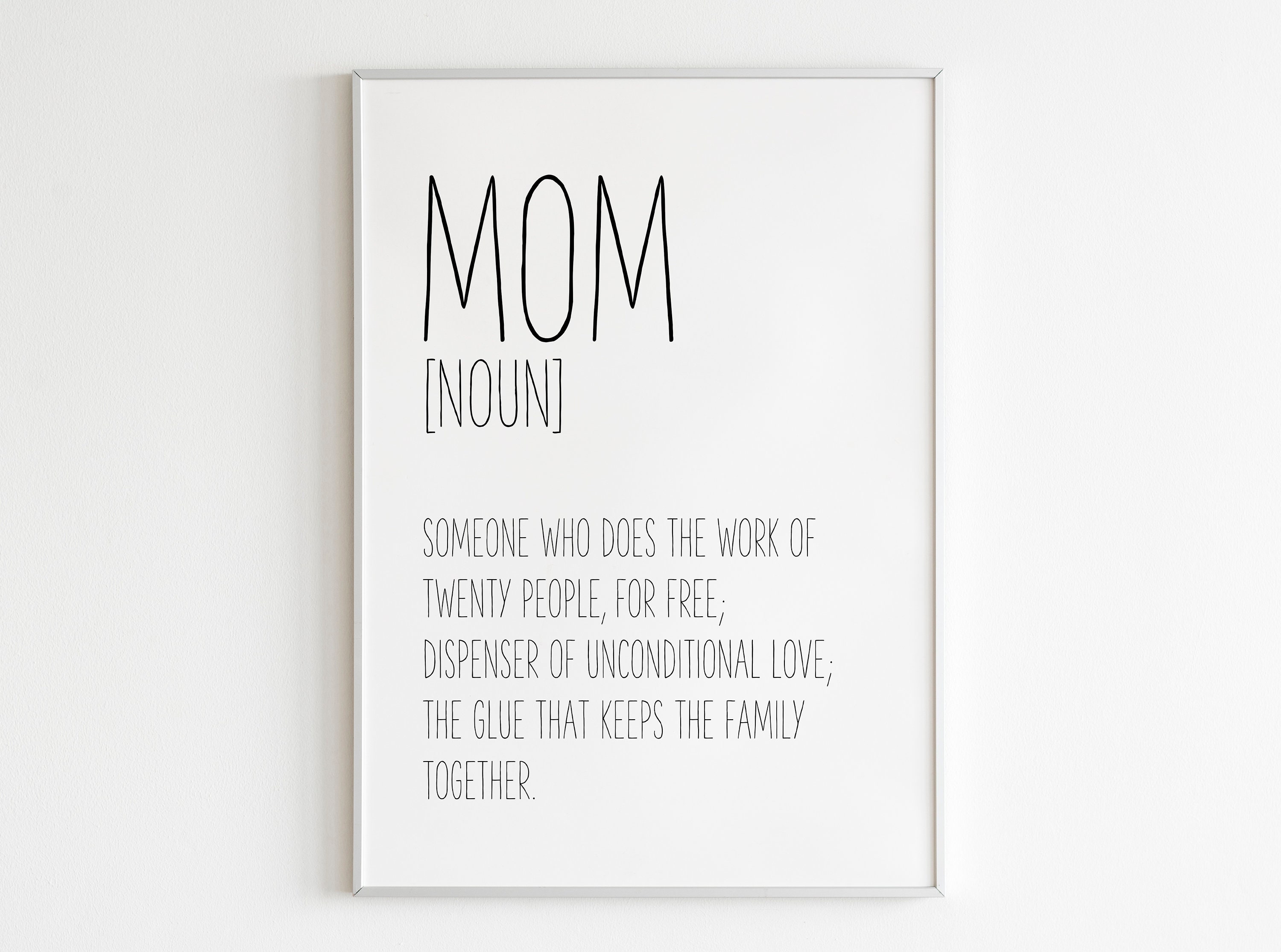 Definition Mom, Mom Print, Mother Wall Art, Mom Gifts, Mom Wall Art