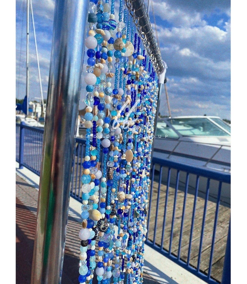 72in Beaded Curtain - COASTAL - Etsy